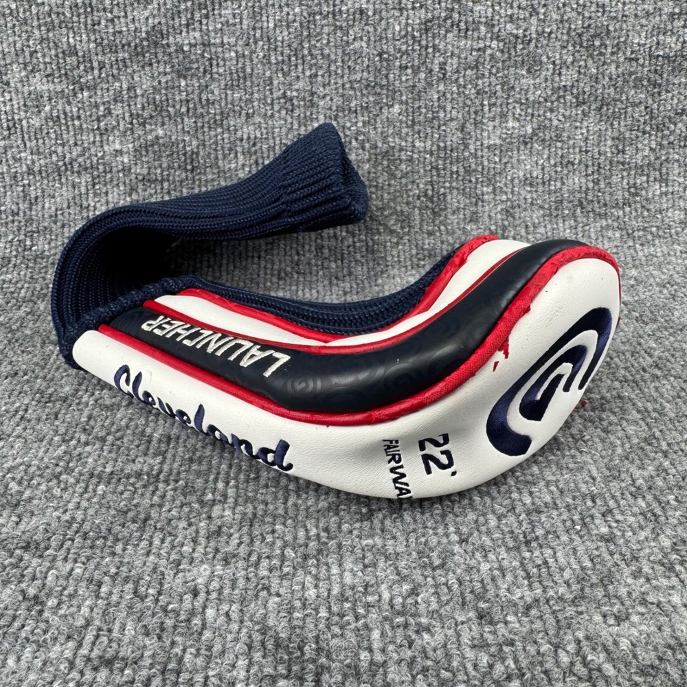 Cleveland Golf Launcher 22° Fairway Wood‎ Headcover Navy White Red Knit Sock